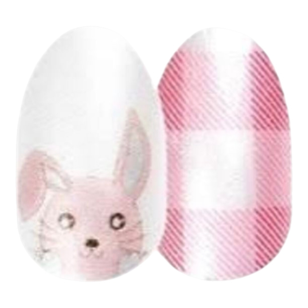 Color Street Funny Bunny Pink Plaid Nail Strips 16 Various Sizes